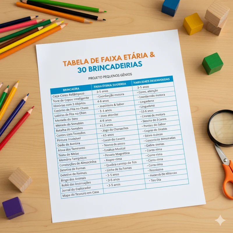 Conteúdo do Projeto Pequenos Génios - Slide 2